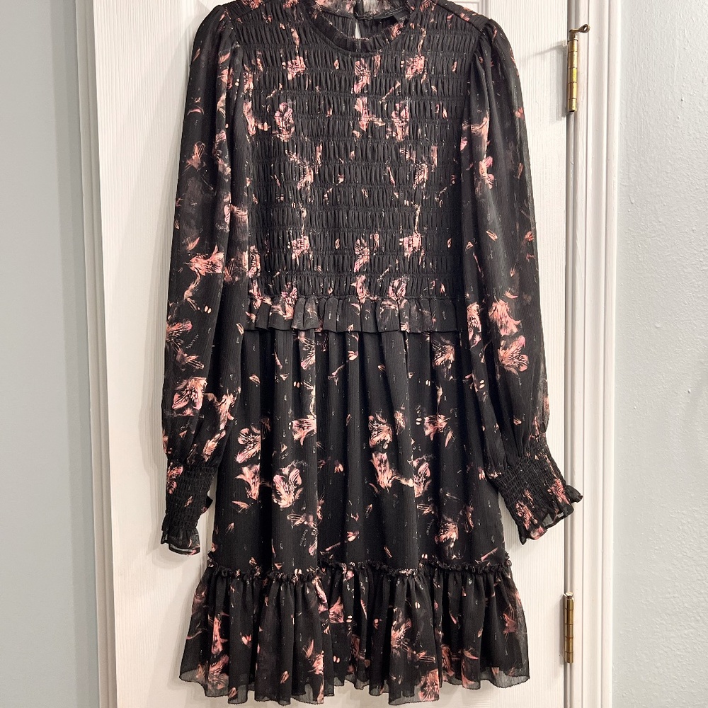 All Saints black and pink dress.  size 4.